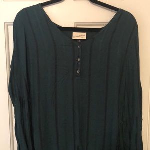 Hunter green blouse
